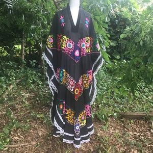 Vintage Mexico handmade chia kaftan